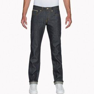 Naked & Famous NWOT Weird Guy Left Hand Twill Selvedge Raw Denim Jeans